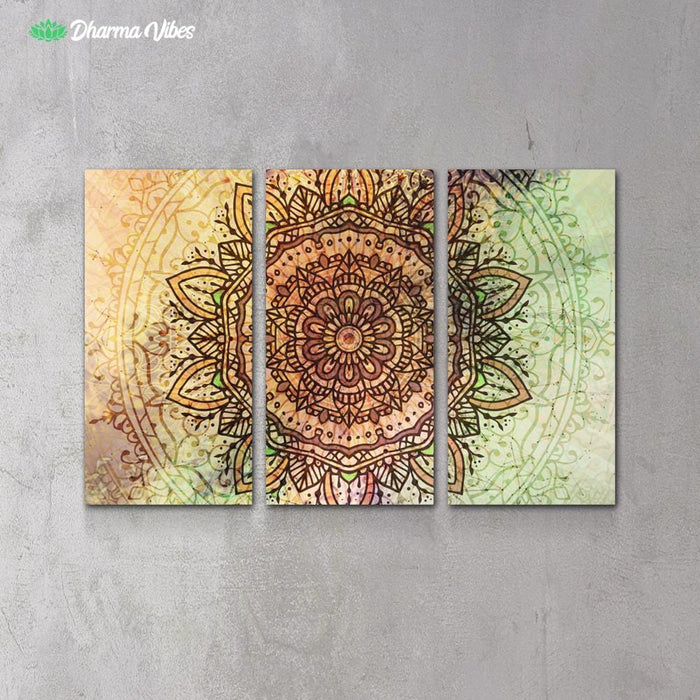 Texture Mandala by McAshe 3-Piece Canvas