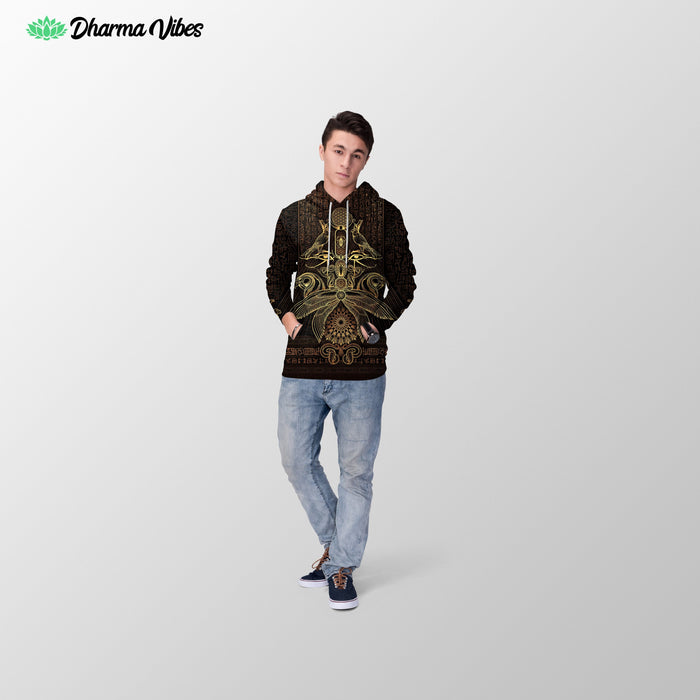 The Auspices Of Horus - Golden by Yantrart Hoodie