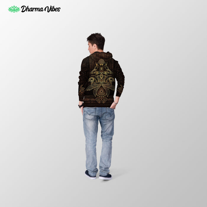 The Auspices Of Horus - Golden by Yantrart Hoodie