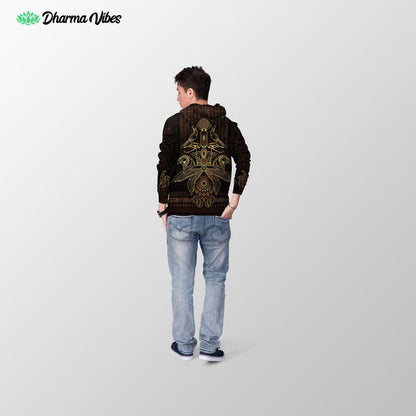 The Auspices Of Horus - Golden by Yantrart Hoodie