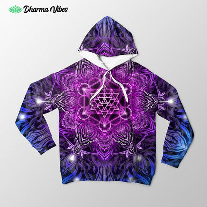 The Purple Merkabah by Yantrart Hoodie