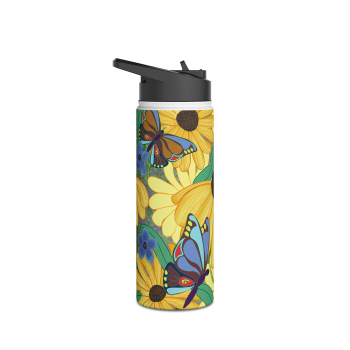 The Susans Party Stainless Steel Slender Water Bottle — Floral Insulated Bottle