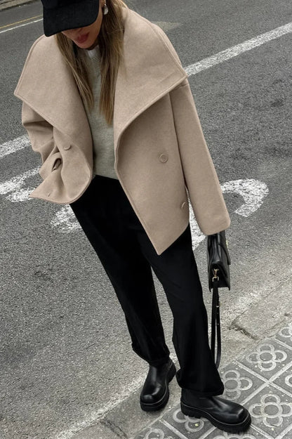 Thick Wool Blend Commuter Coat