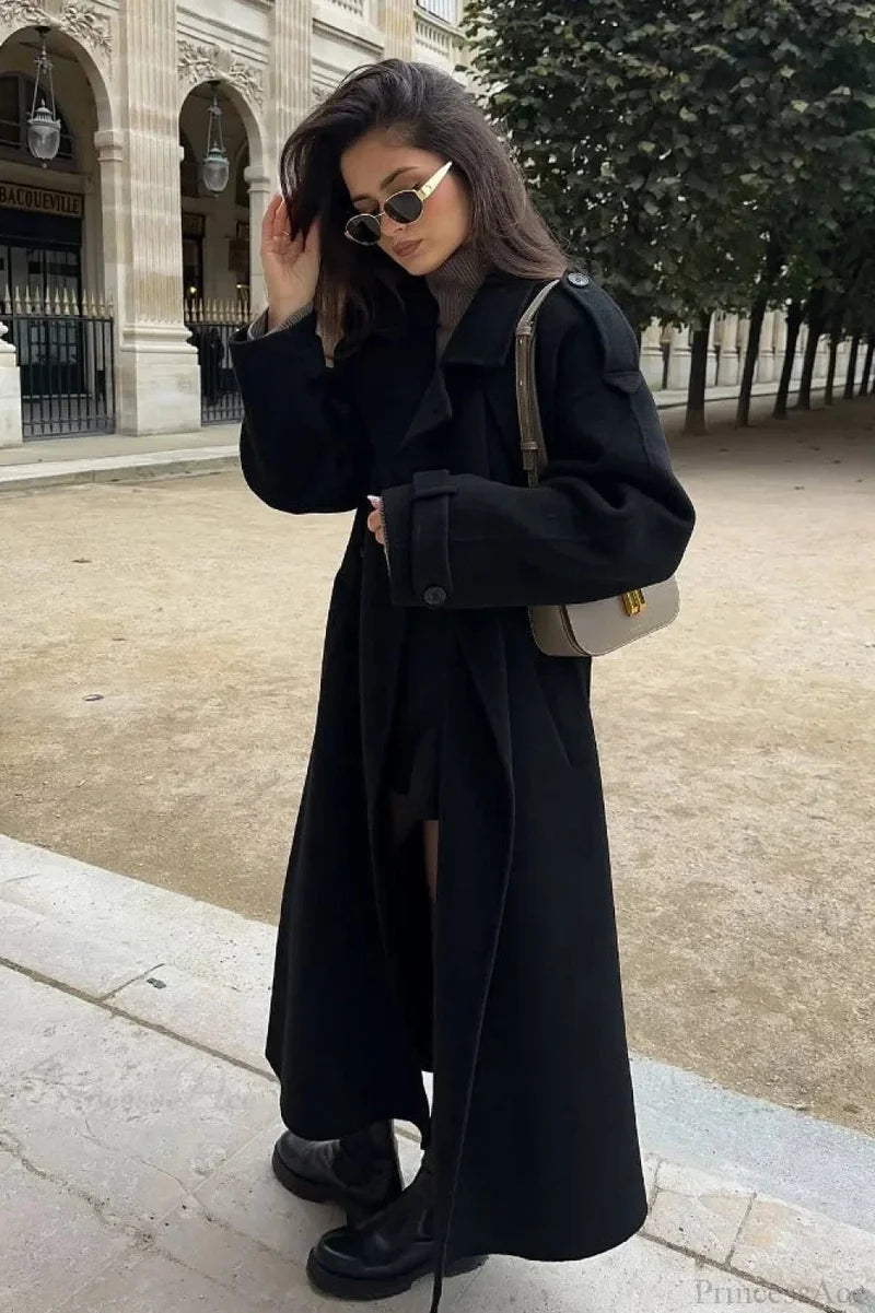 Thicken Double Button Lapel Coat