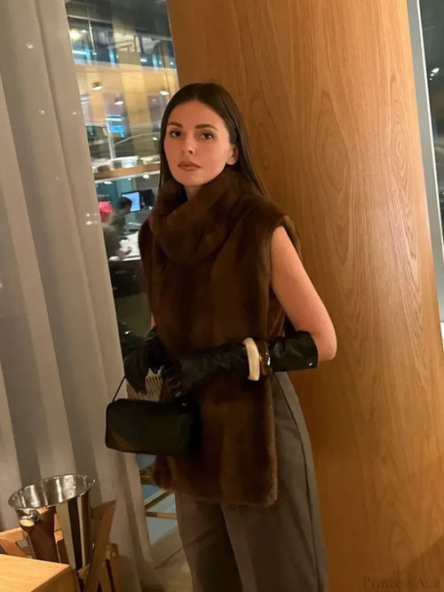 Thicken Warm Sleeveless Vest Coat