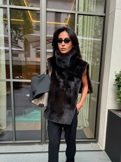 Thicken Warm Sleeveless Vest Coat