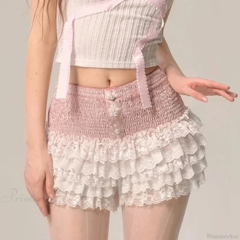 Tiered Lace Cake Pettipants Skirt skirts-250223