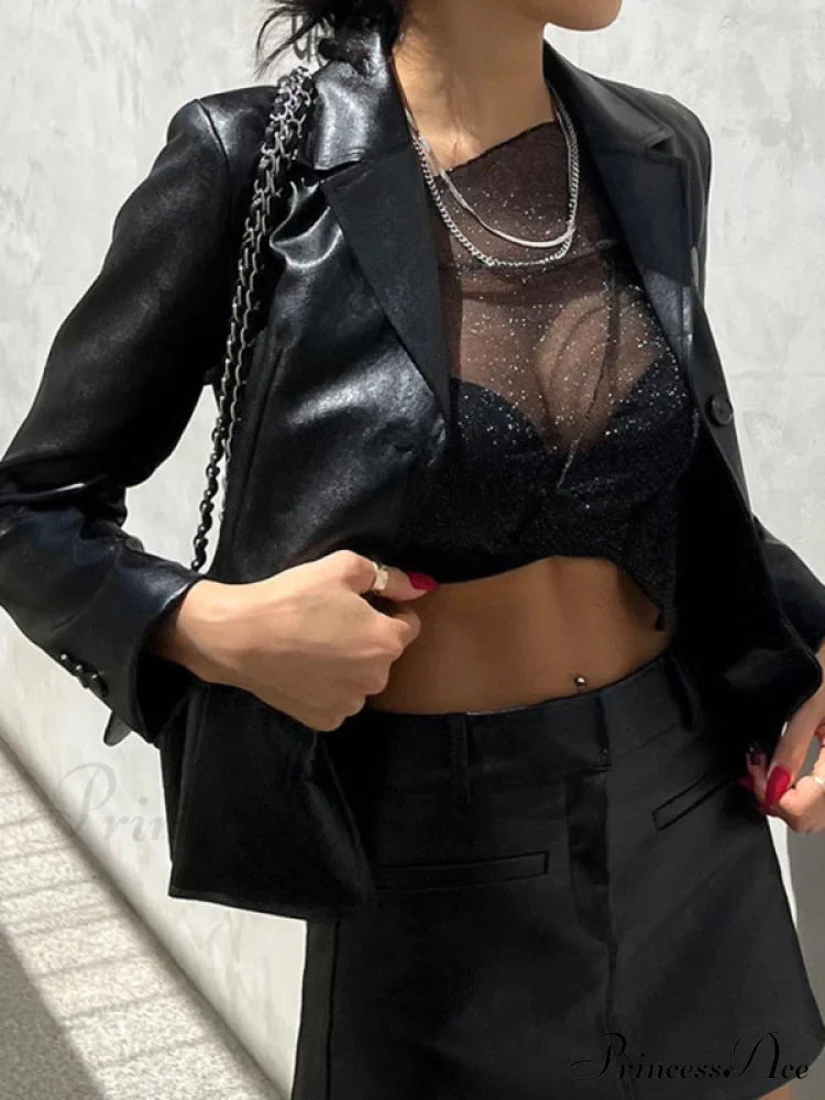 Top Solid Mesh Color For One-Shoulder Sexy Crop Sheer Women