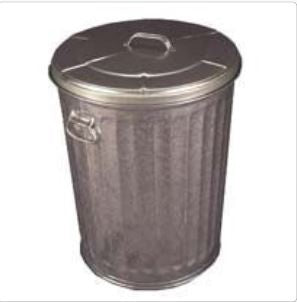 Trash Can with Lid Galvanized 20 gal