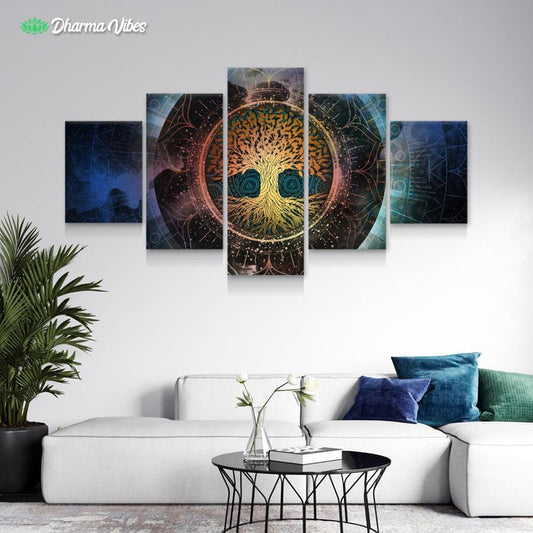Tree of Life Vibrations by McAshe 5-Piece Canvas
