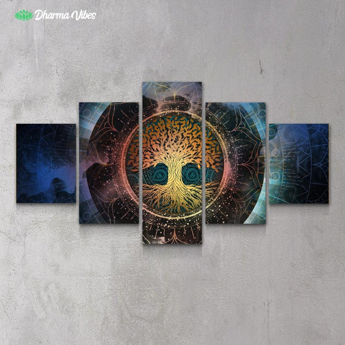 Tree of Life Vibrations by McAshe 5-Piece Canvas