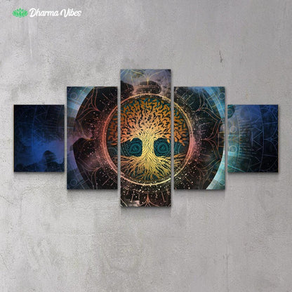 Tree of Life Vibrations by McAshe 5-Piece Canvas