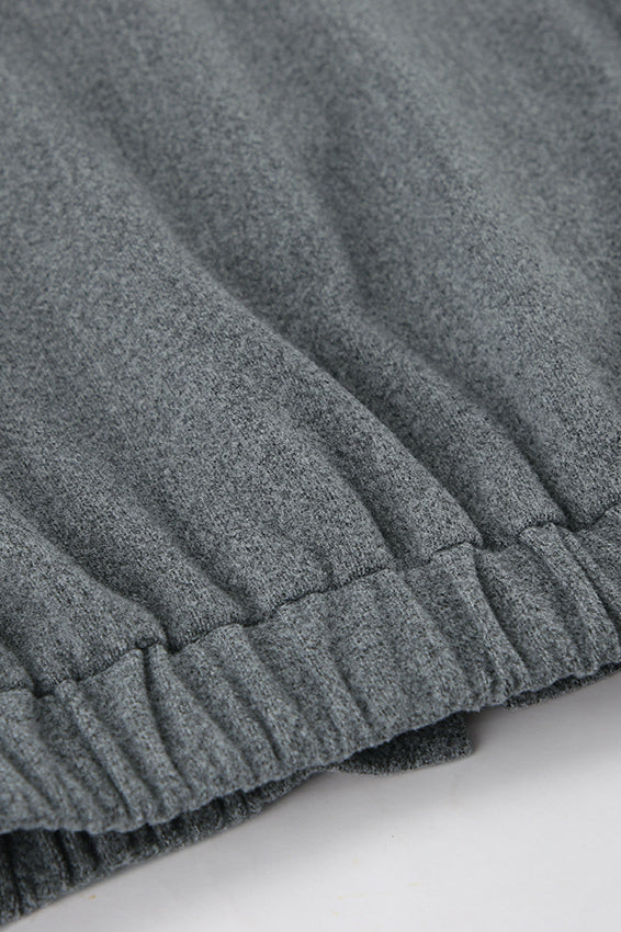 Trendy Grey Wool Short Coat