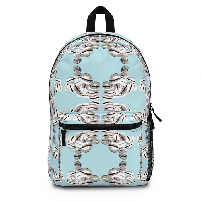 Truth Speaking Is wealth Backpack — Cowrie Shell Print School Bag