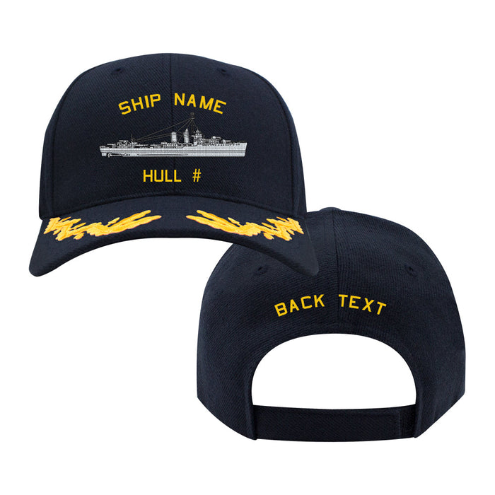 U.S. Navy Custom Ship Cap - Captain - Farragut Class WWII Destroyer Hats and Caps