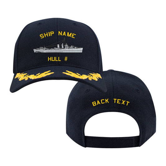 U.S. Navy Custom Ship Cap - Captain - Farragut Class WWII Destroyer Hats and Caps