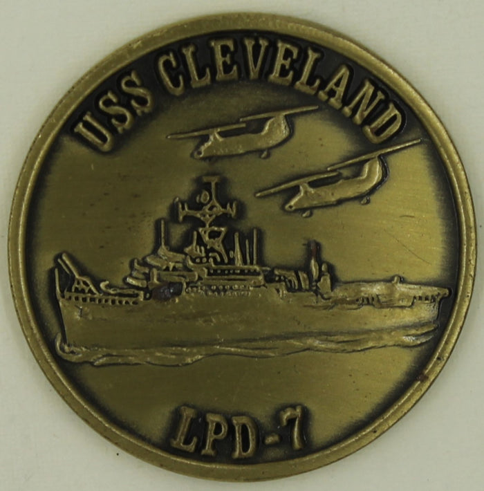 USS Cleveland LPD-7 Navy Challenge Coin