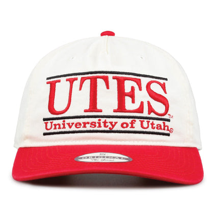 Utah Original Bar snapback hat with embroidered school design, front view