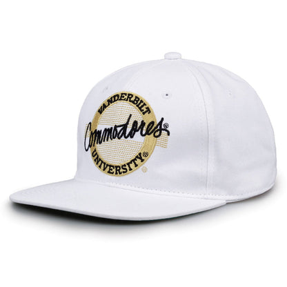 Vanderbilt Commodores Retro Circle Snapback - White, alternate view 1