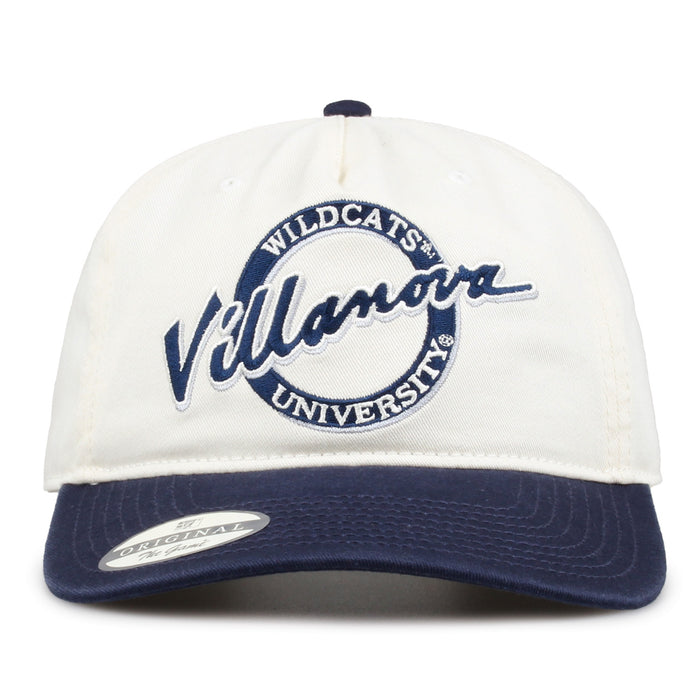 Villanova Original Circle snapback hat with embroidered school design, front view