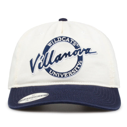 Villanova Original Circle snapback hat with embroidered school design, front view