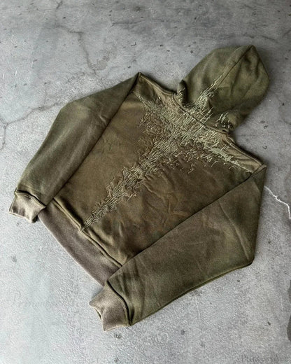Vintage Embroidery Oversized Hoodie