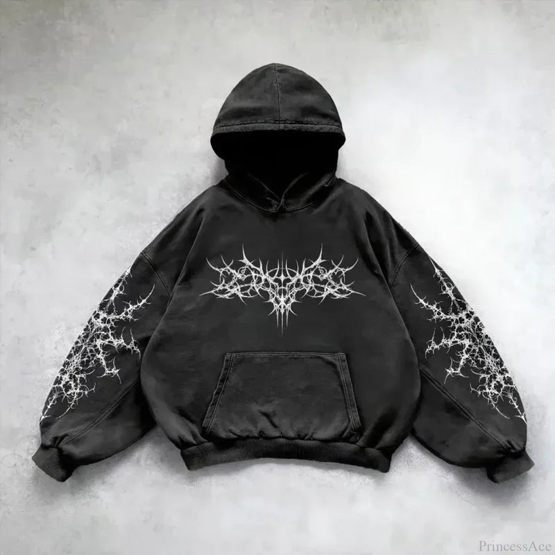 Washed Vintage Fleece Hoodie black 1 / M