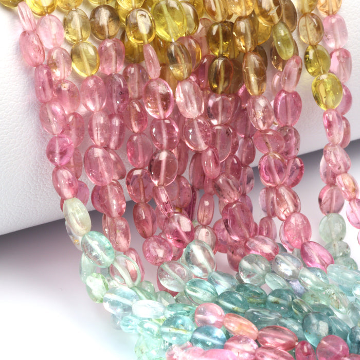 Watermelon Tourmaline 5x3mm Smooth Ovals