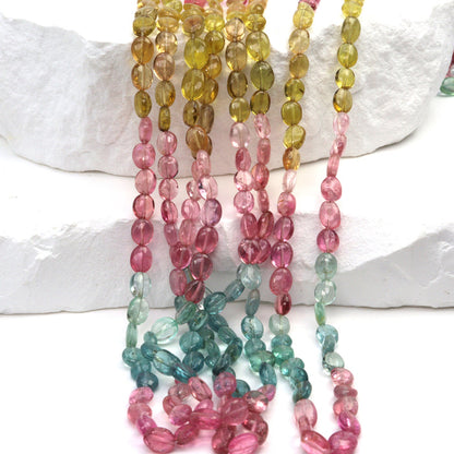 Watermelon Tourmaline 5x3mm Smooth Ovals