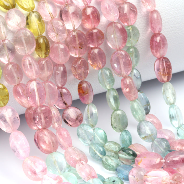 Watermelon Tourmaline 6x4mm Smooth Ovals