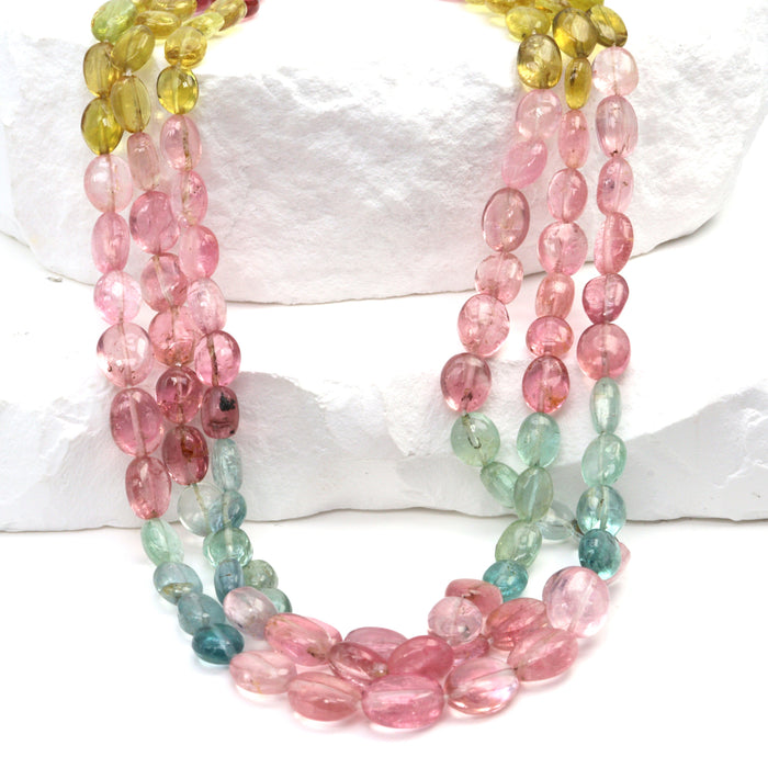 Watermelon Tourmaline 6x4mm Smooth Ovals