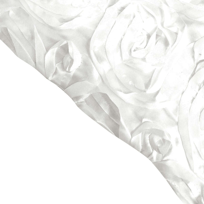 White rose-patterned fabric with textured detail.