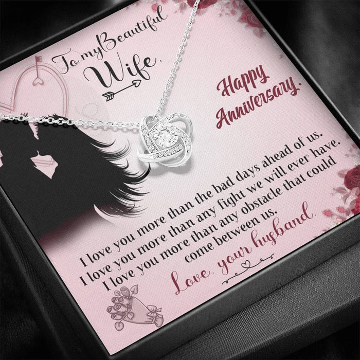 Wife Anniversary Gift From Husband - The Love Knot Necklace: Happy Anniversary