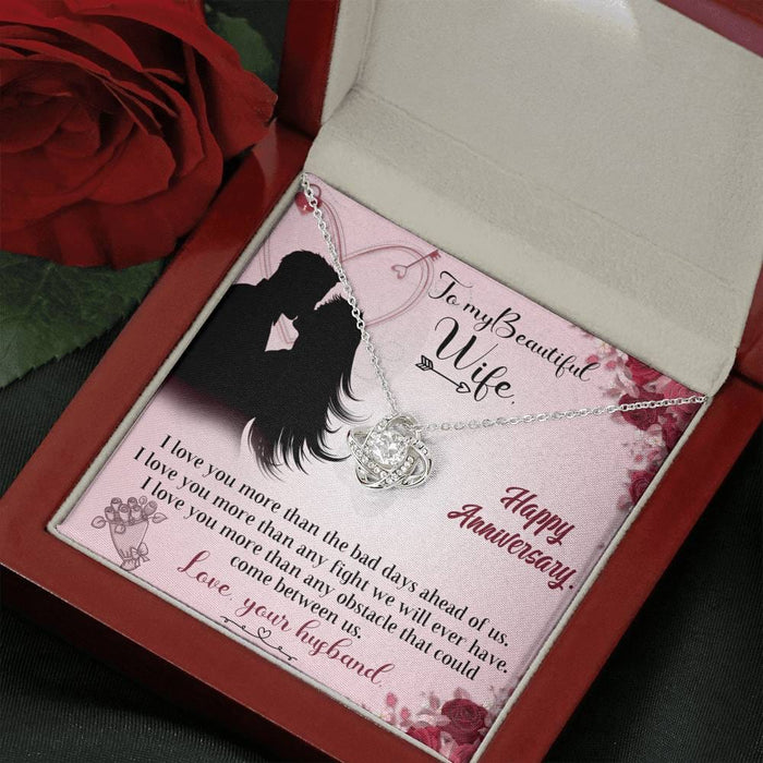Wife Anniversary Gift From Husband - The Love Knot Necklace: Happy Anniversary