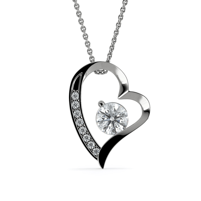 Wife Gift From Husband - Forever Love Heart Necklace: Happy Birthday