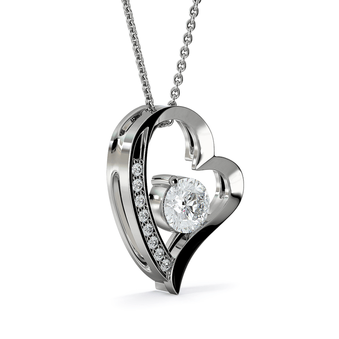 Wife Gift From Husband - Forever Love Heart Necklace: Happy Birthday