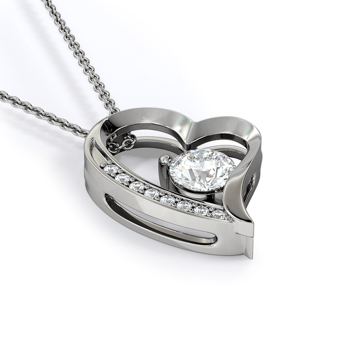 Wife Gift From Husband - Forever Love Heart Necklace: Happy Birthday