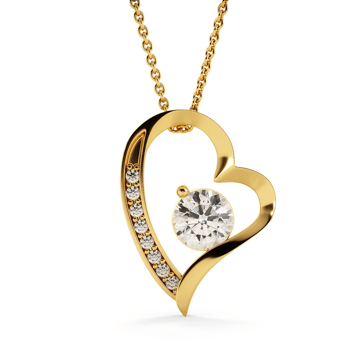 Wife Gift From Husband - Forever Love Heart Necklace: Happy Birthday