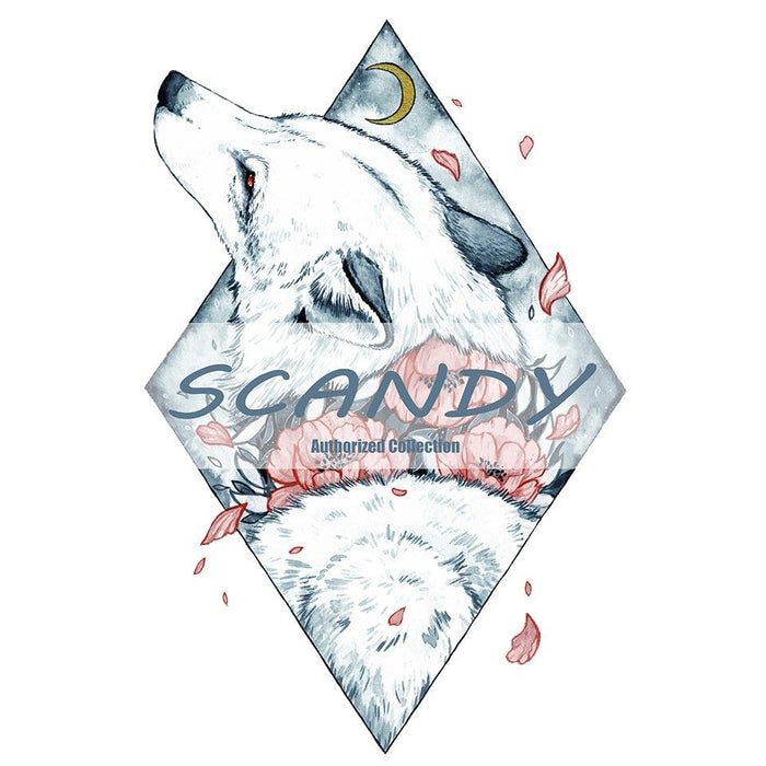 Wolf Fire Ice by Scandy Girl 1-Piece Canvas Painting