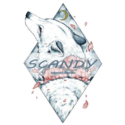 Wolf Fire Ice by Scandy Girl 1-Piece Canvas Painting