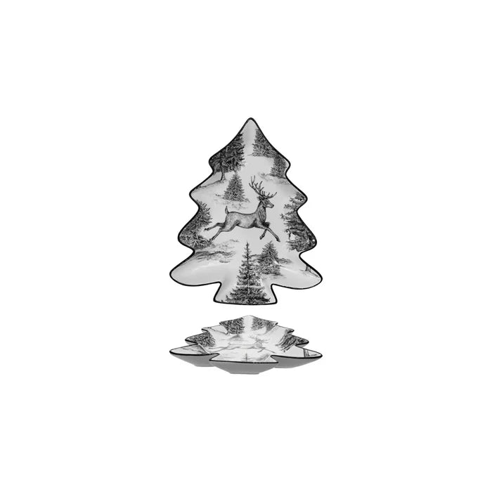 Woodland Deer Tree-Shape Plate