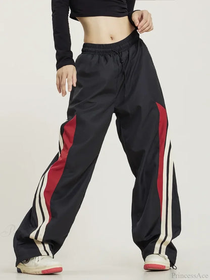 Y2K Black Oversized Baggy Pants Black / M