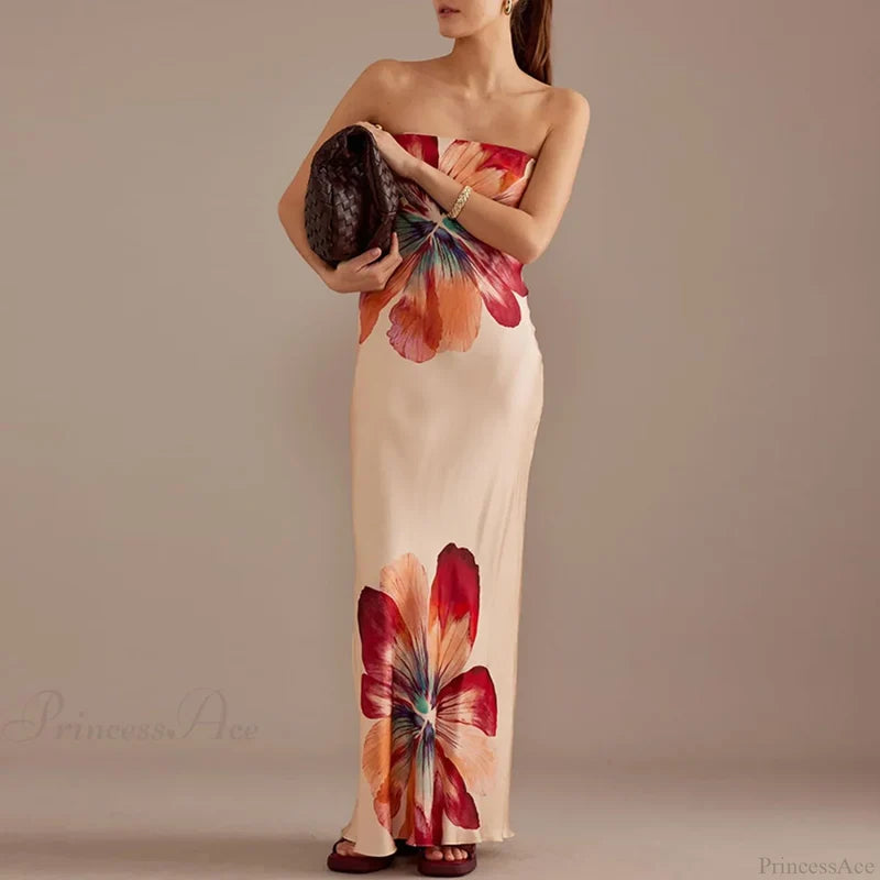 Y2K Floral Tube Strapless Backless Sundress floraldress-250126