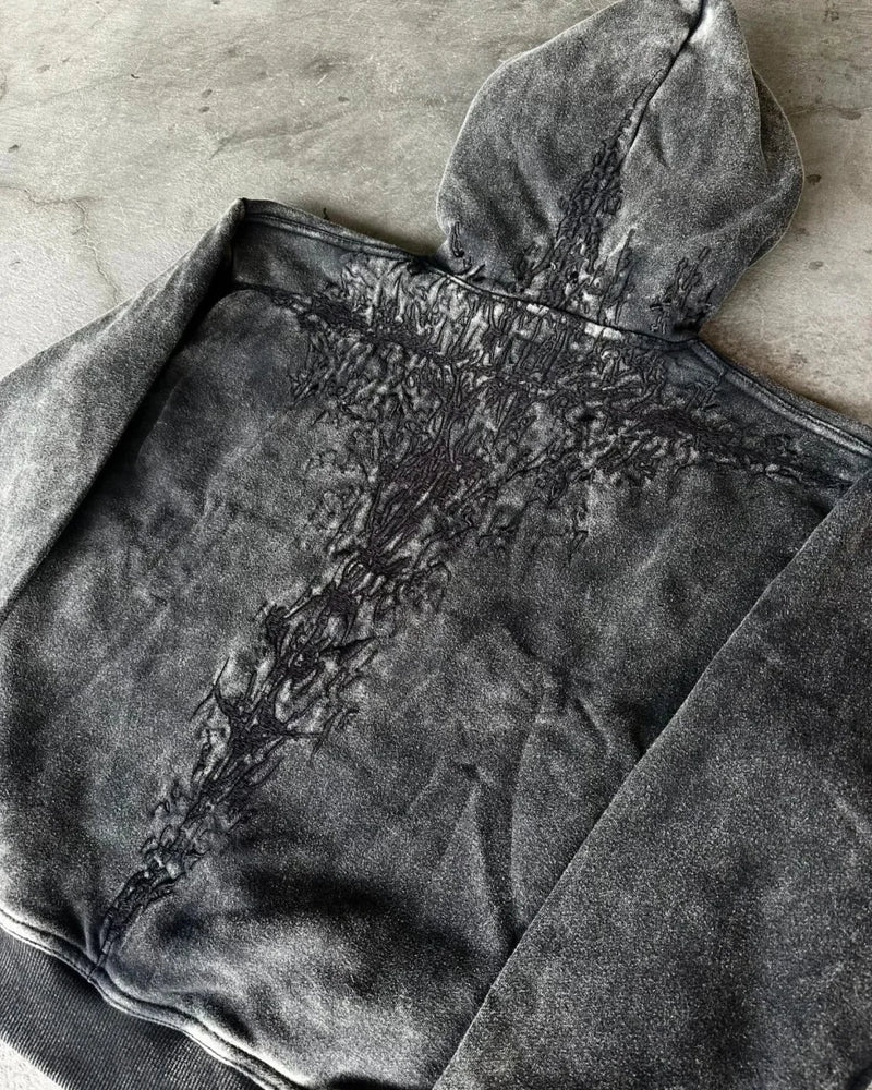 Y2K Mysterious Embroidery Hoodie