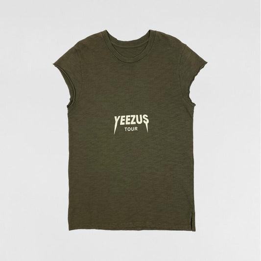 Yeezus Tour 2013 Black Friday Cut Off Tee In Olive By Virgil Abloh