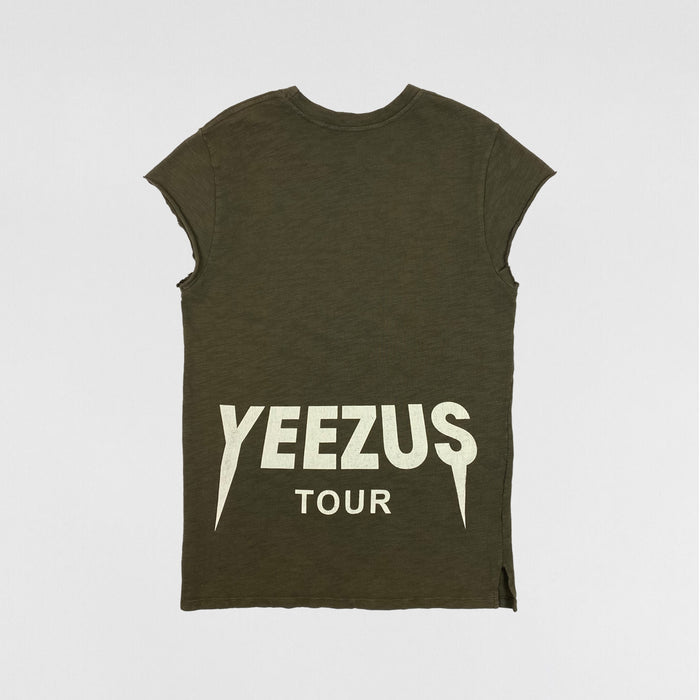 Yeezus Tour 2013 Black Friday Cut Off Tee In Olive By Virgil Abloh