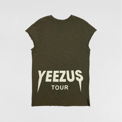 Yeezus Tour 2013 Black Friday Cut Off Tee In Olive By Virgil Abloh