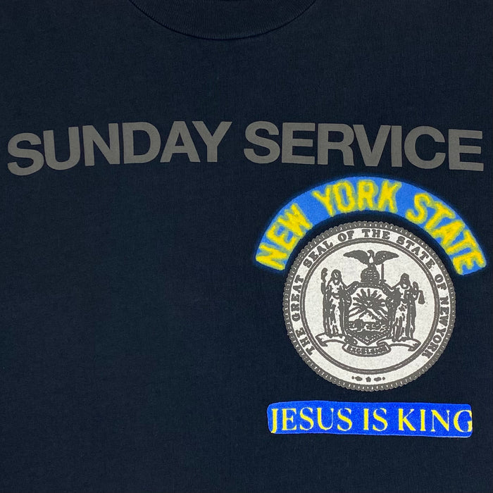 Yeezy Season 7 Jesus Is King New York LP Tee In Navy