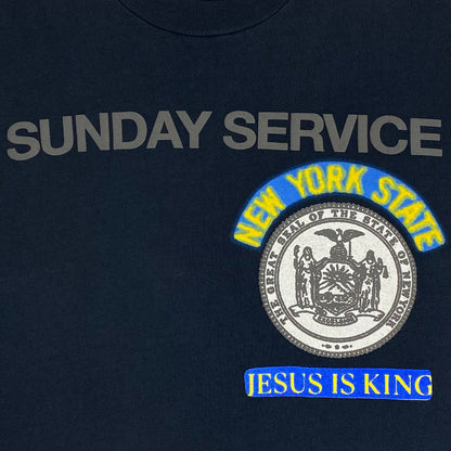 Yeezy Season 7 Jesus Is King New York LP Tee In Navy