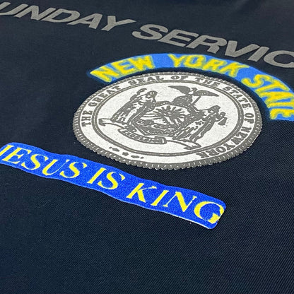 Yeezy Season 7 Jesus Is King New York LP Tee In Navy